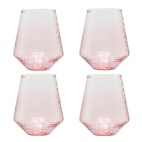 Claude Vattenglas Rosa 4-pack