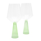 Claude Wine Glass Clear/Green 2-pack