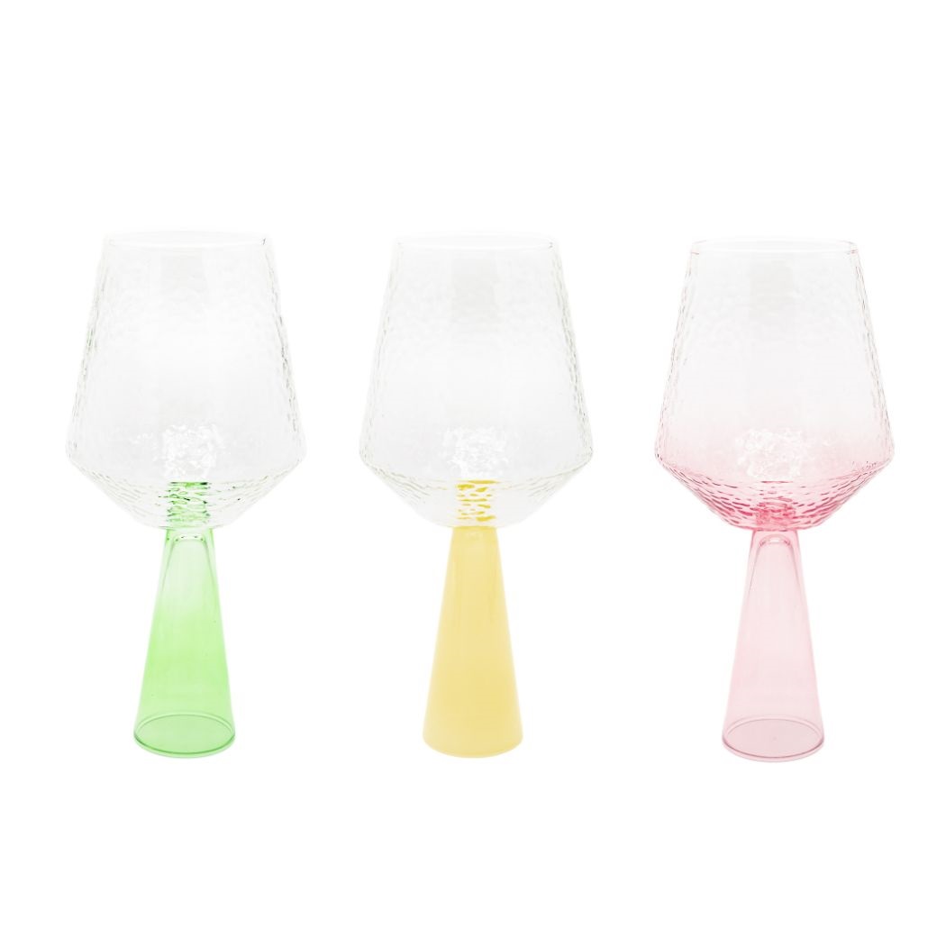 Claude Wine Glass Clear/Yellow 2-pack