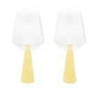 Claude Wine Glass Clear/Yellow 2-pack