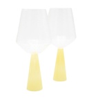Claude Wine Glass Clear/Yellow 2-pack
