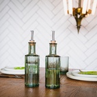 Reed Oil Bottle, Smokey green
