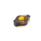 Tea Light Holder, Infinite Round, amber