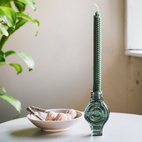Candle Holder, Infinite Round, smokey green
