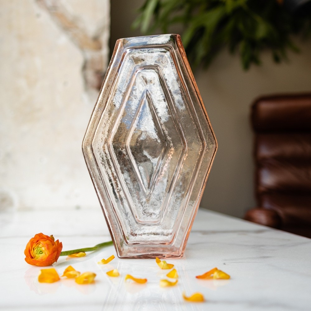 Vase large, Infinite Hexagon, blush pink