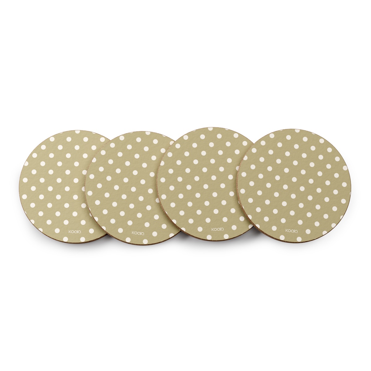 Coasters Cork Beige Dots