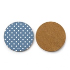 Coasters Cork Blue Dots