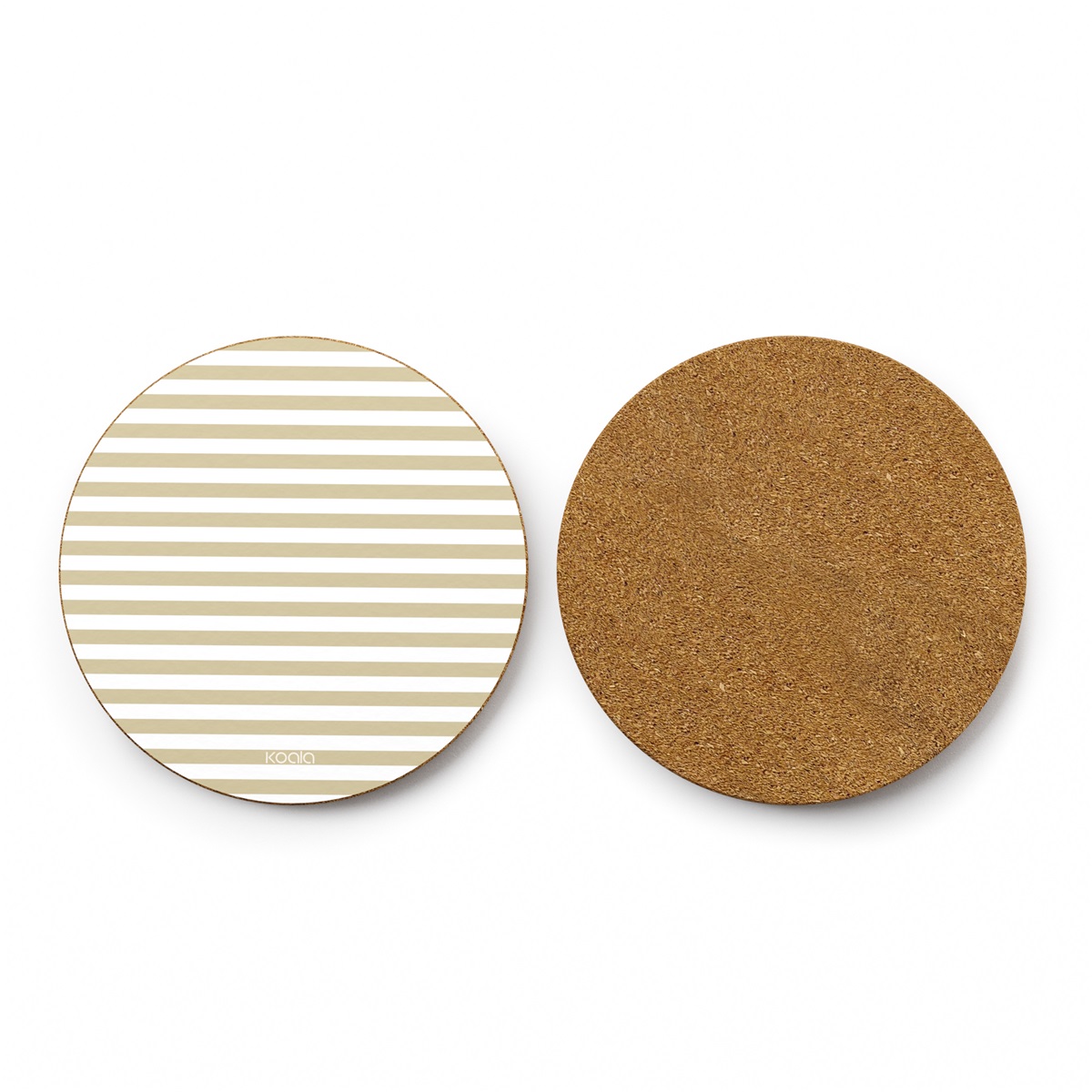Coasters Cork Beige Stripes