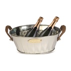 Heritage champagneskål med läderhandtag