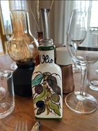 Olivoljeflaska keramik Olives Square 250 ml