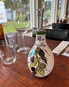 Olivoljeflaska i keramik, Olives Round 250 ml