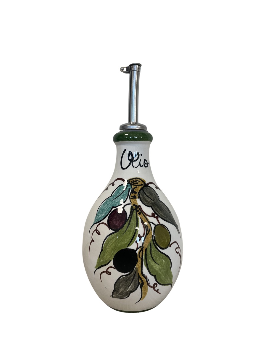 Olivoljeflaska i keramik, Olives Round 250 ml