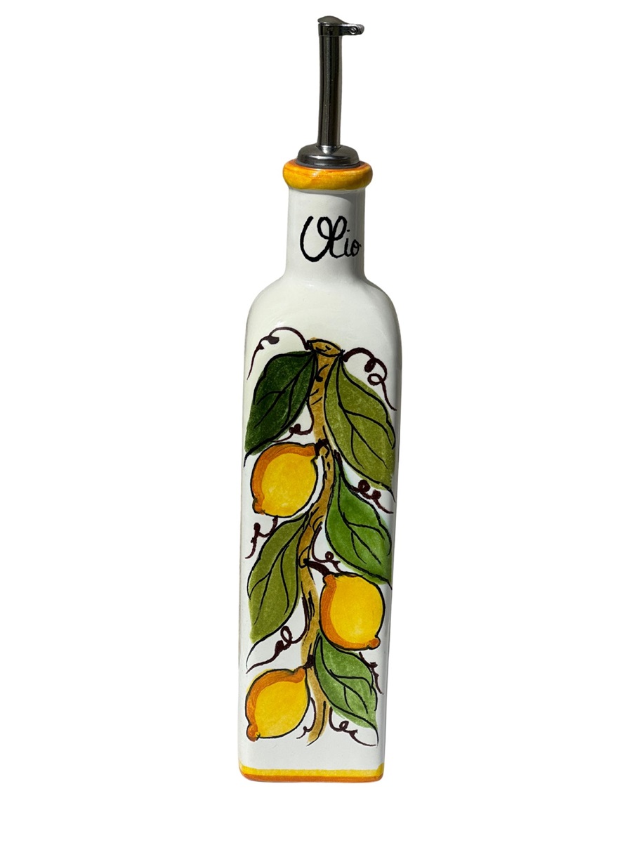 Olivoljeflaska keramik Limone 500 ml