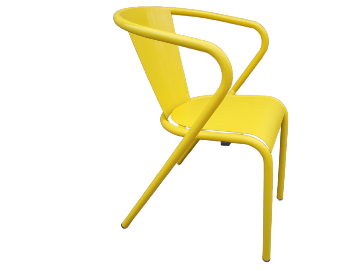 Original "Goncalo" Chair Metal Traffic Yellow