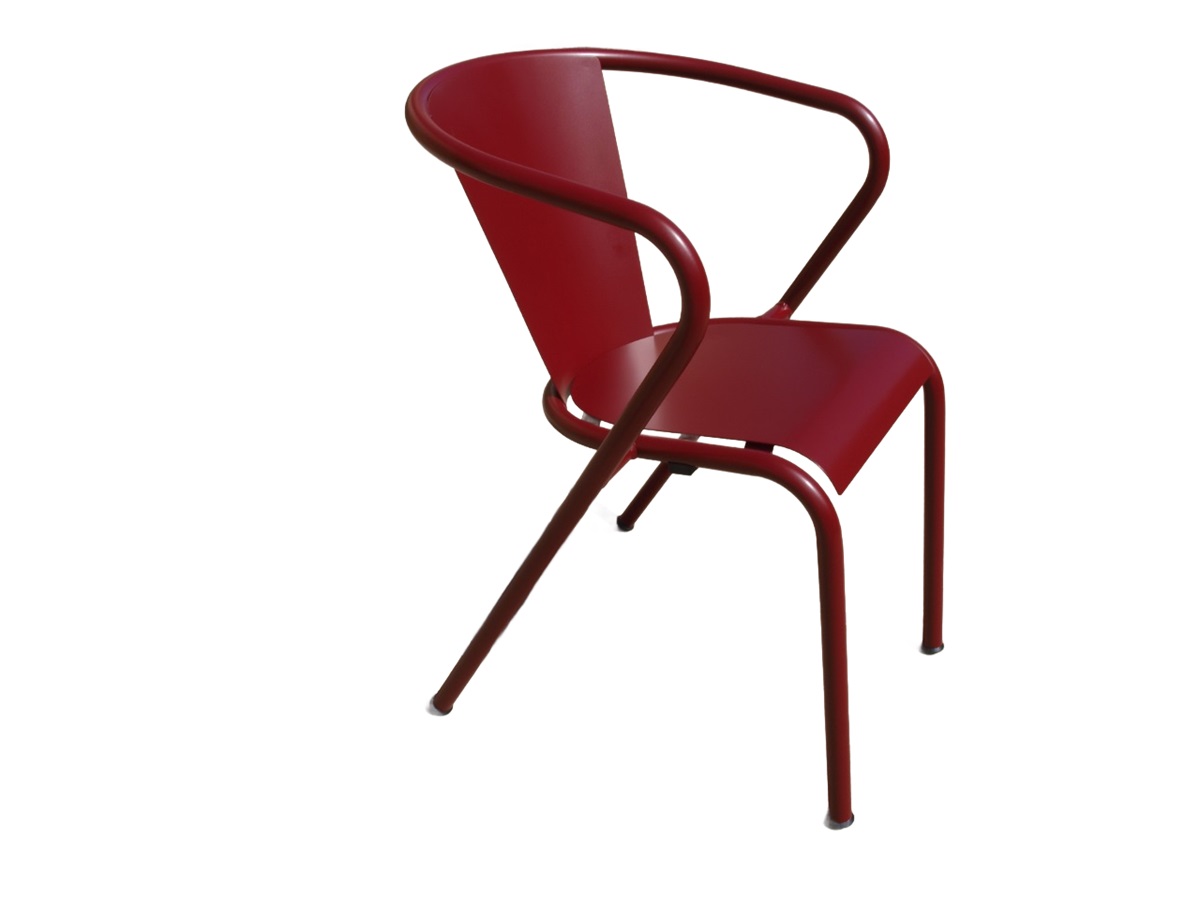 Original "Goncalo" Chair Metal Dark Red