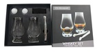 Whisky Set 2 glas, isbollar & tång