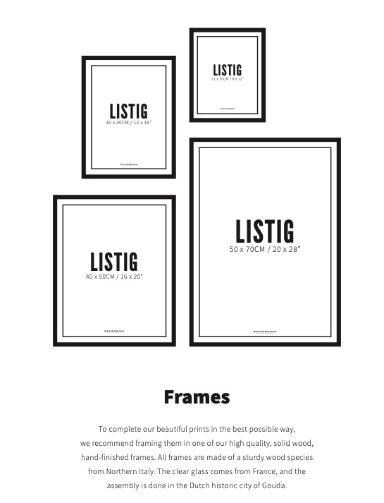 Black Frame - Listig 40x50