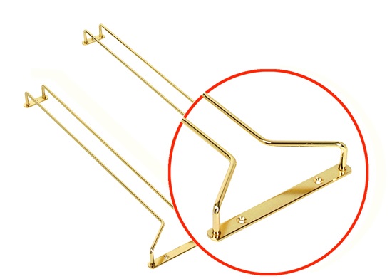 Glasrack 30 cm Mässing