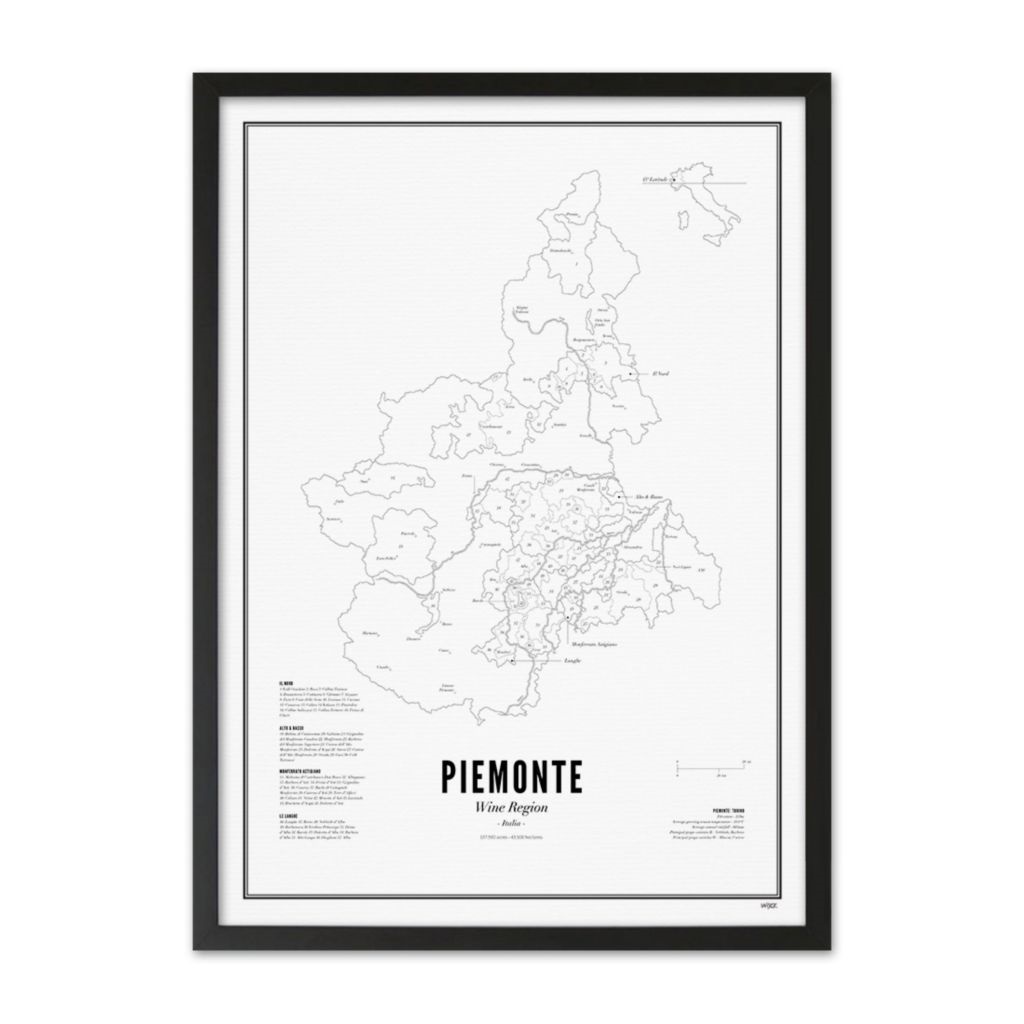 Wine Region - Piemonte 40x50