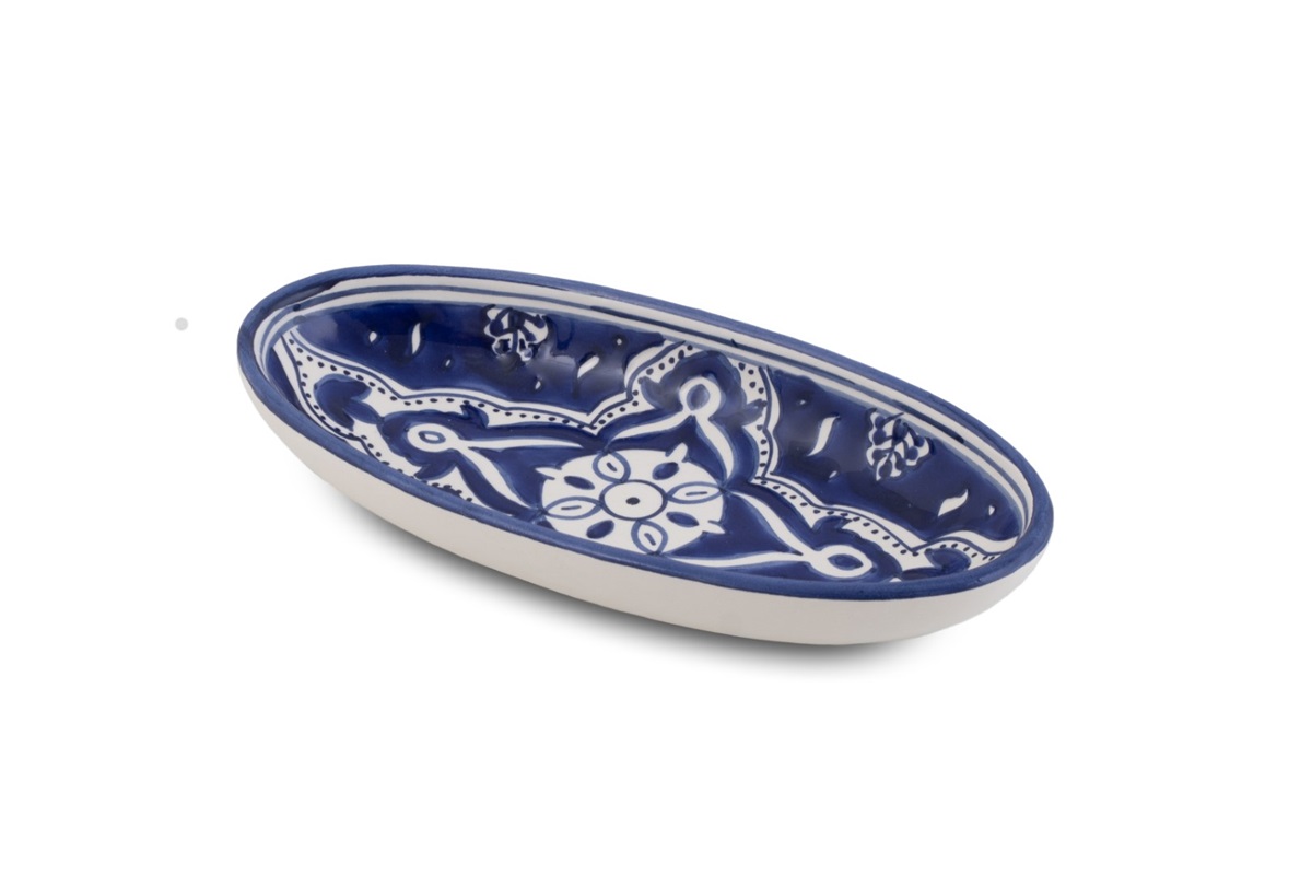 Oval dish 20 Blue Fond