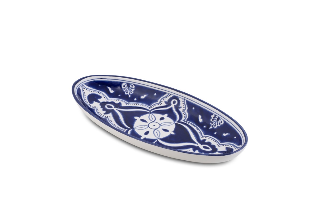 Oval dish 40  Blue Fond