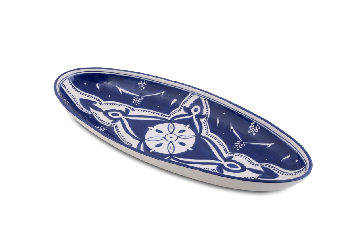 Oval dish 50  Blue Fond