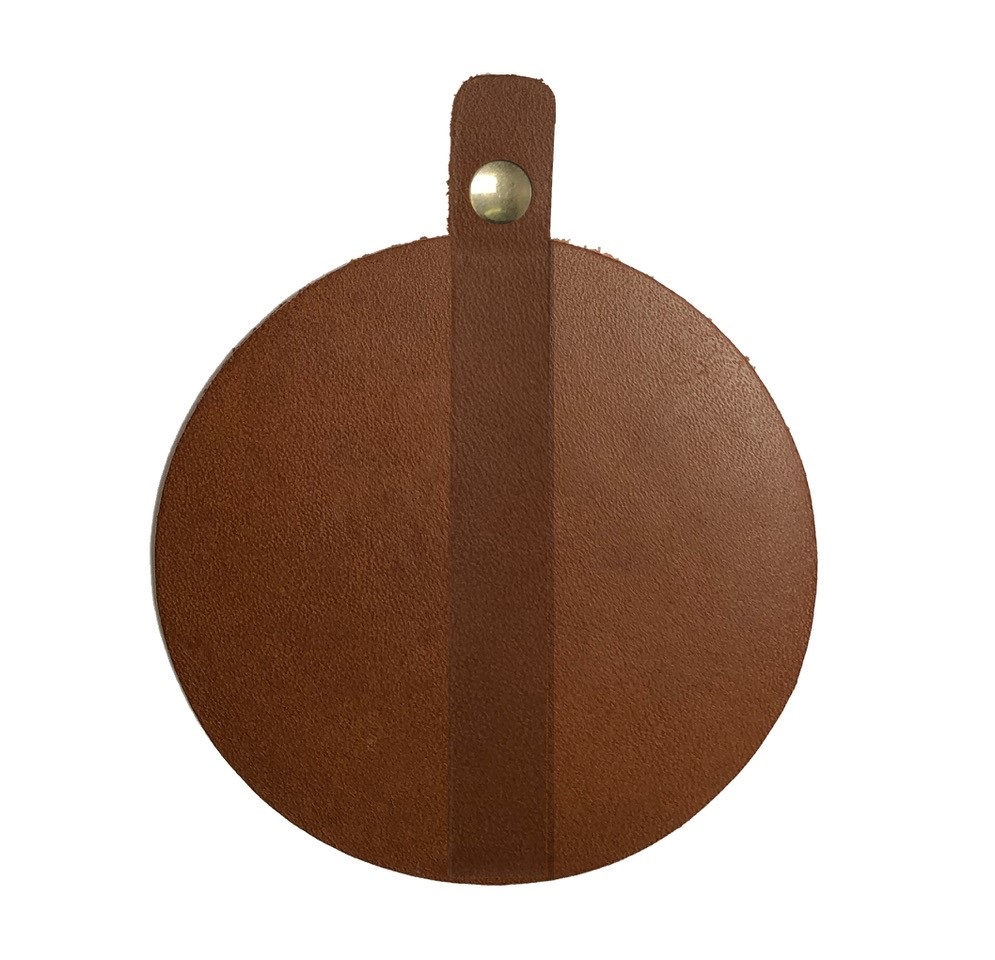 Coaster Buffalo cognac Ø10 cm 4-pack