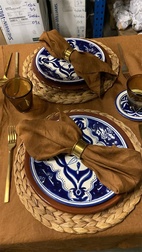 Plate pizza Blue Fond
