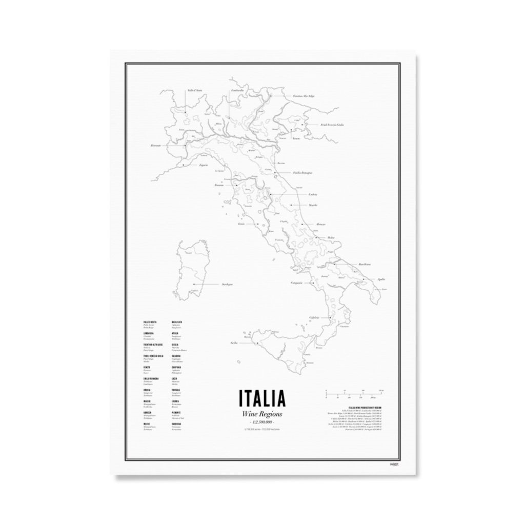 Wine Region - Italy A3