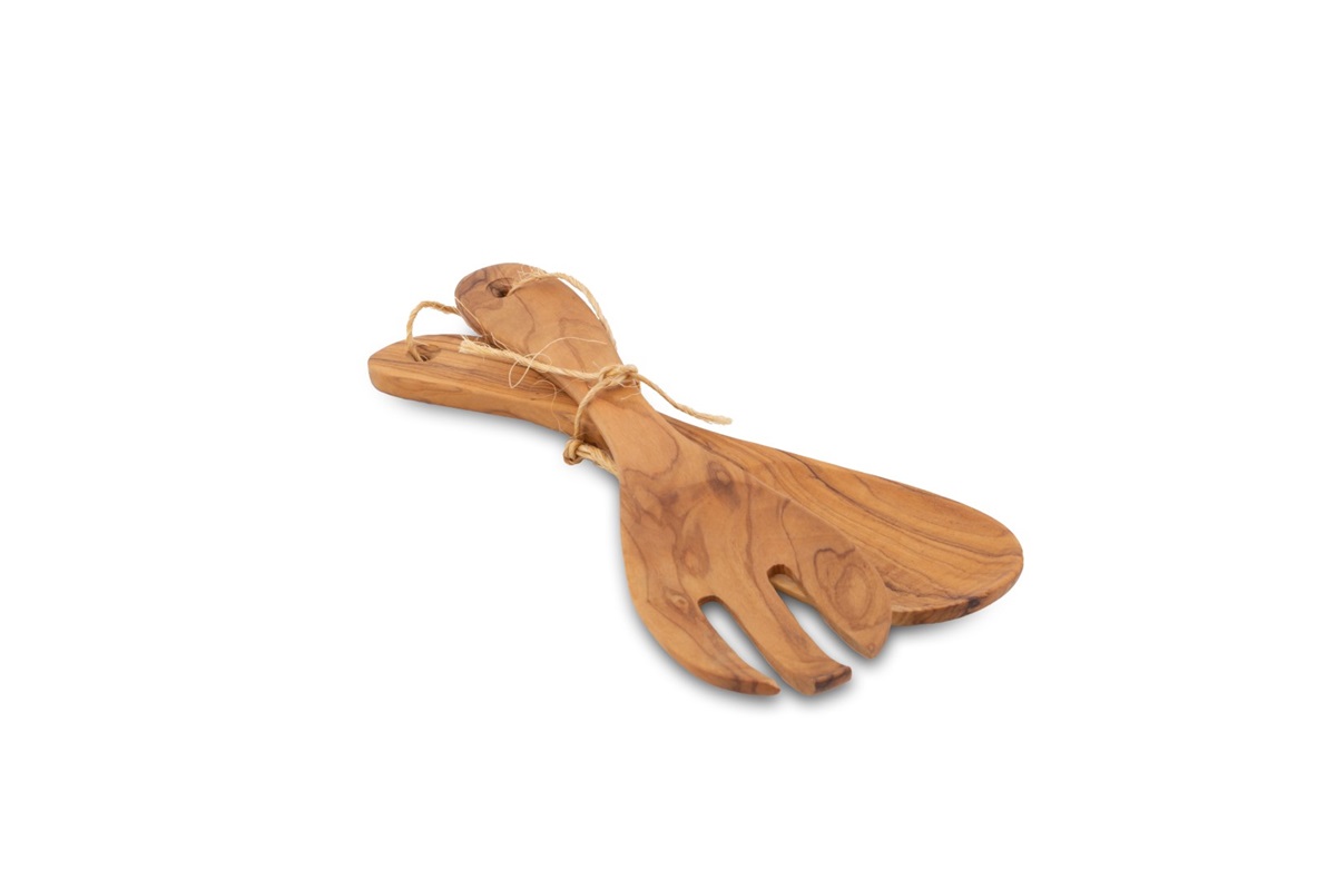Olive wood salad cutlery 25