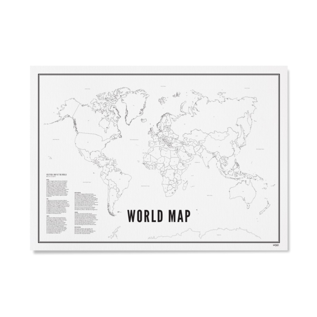 World Map 40x50