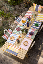 Bordstablett Yanis Rosa randig 35x45