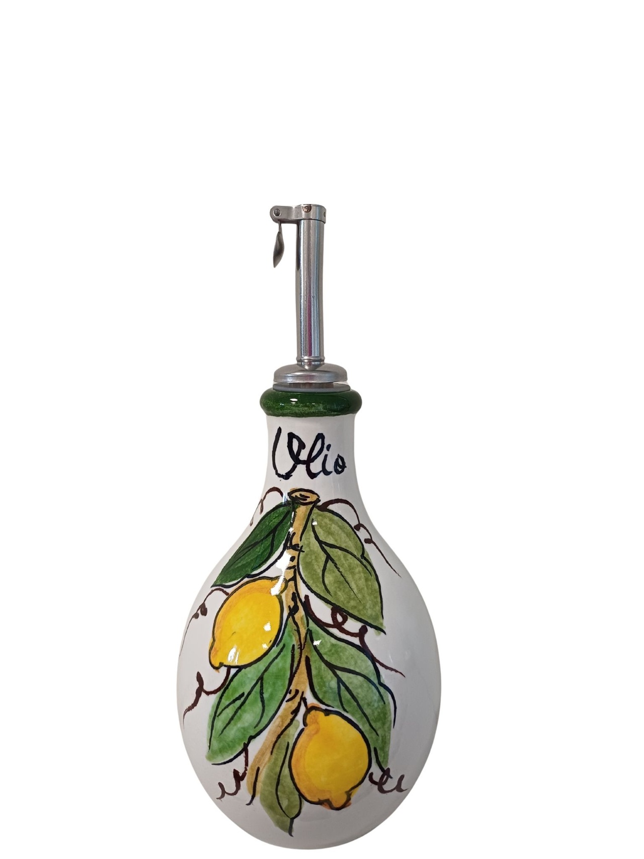 Olivoljeflaska keramik Limone Round 250 ml