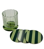 COMO Glasunderlägg Ø 9 Forest Stripe 4-pack