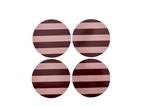 COMO Glasunderlägg Ø 9 Rosewood Stripe 4-pack