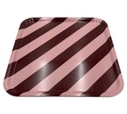 COMO Bricka 38x38 Rosewood Stripe