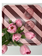 COMO Bricka 38x38 Rosewood Stripe