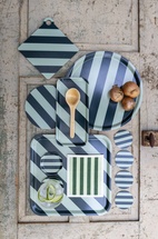 COMO Bricka 38x38 Forest Stripe