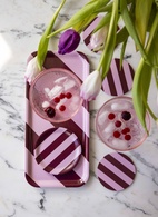 COMO Flaskunderlägg Ø 11 Rosewood Stripe