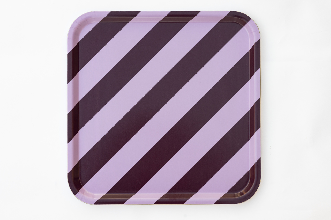 COMO Bricka 38x38 Rosewood Stripe