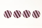COMO Glasunderlägg Ø 9 Rosewood Stripe 4-pack