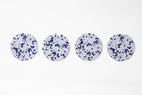 COMO Glasunderlägg Ø 9 Indigo Splash 4-pack