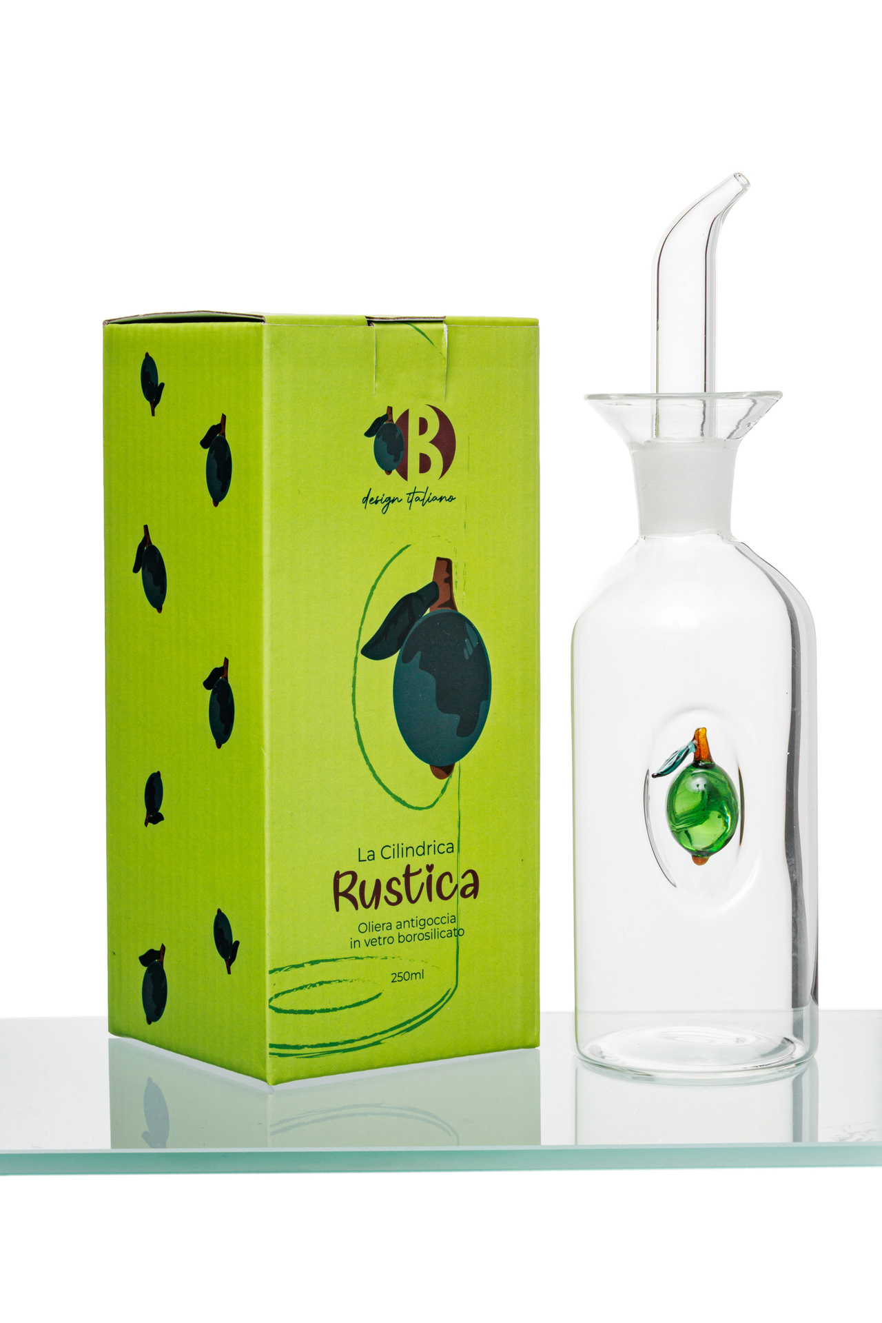 Olivoljekanna Glas Cylinder OLIVA 250 ml