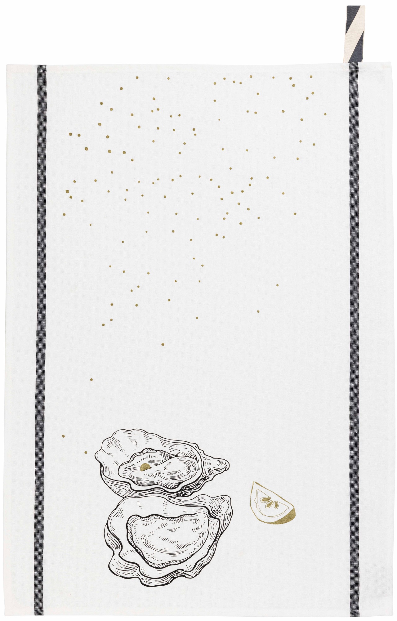 Kökshandduk Ostron & Citron 50x70