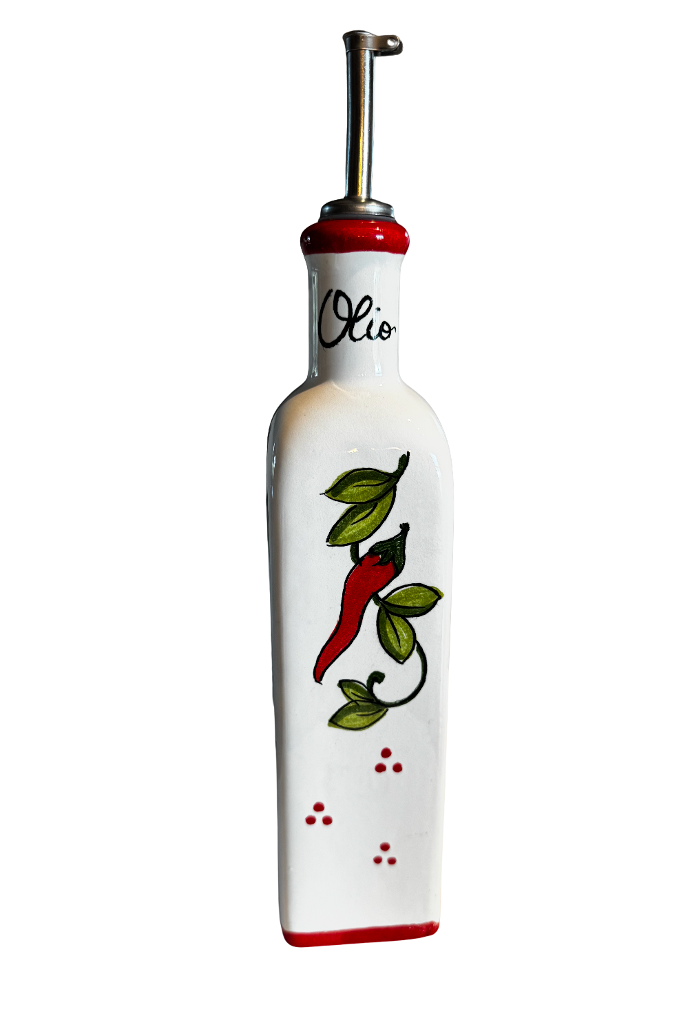 Olivoljeflaska keramik Peperoncino 500 ml