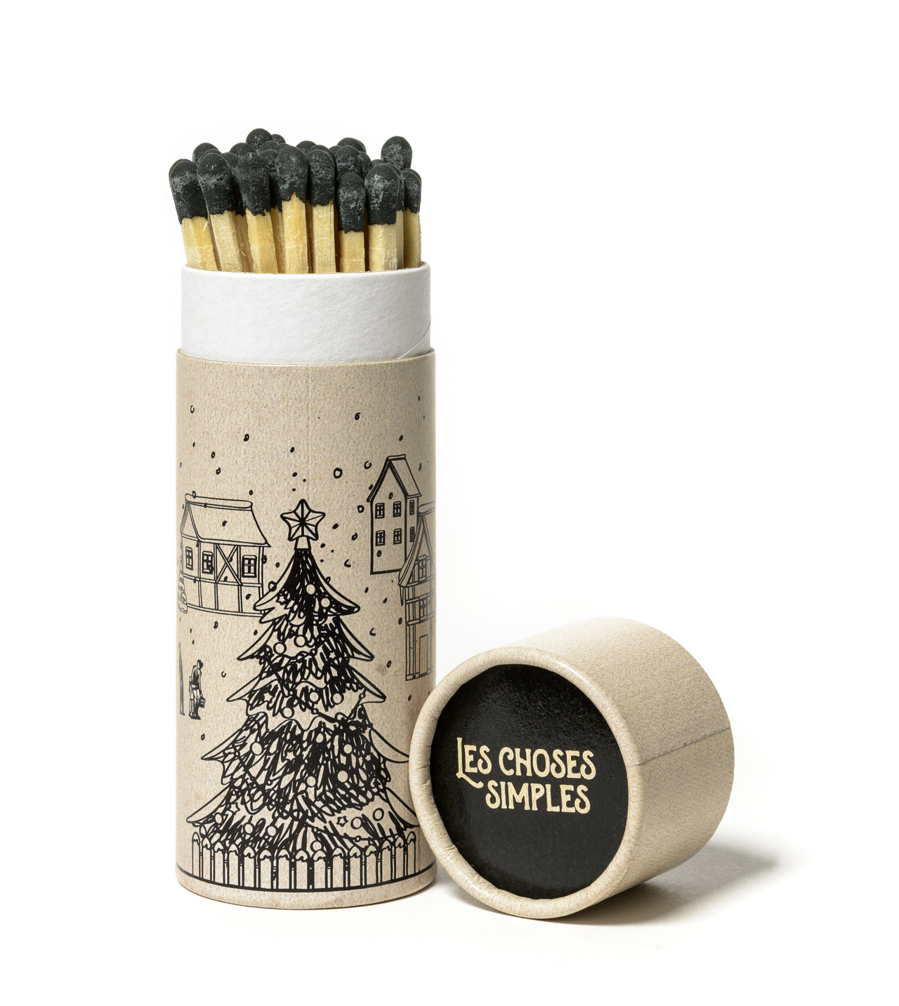 Round box Luxury Matches "Christmas Market"